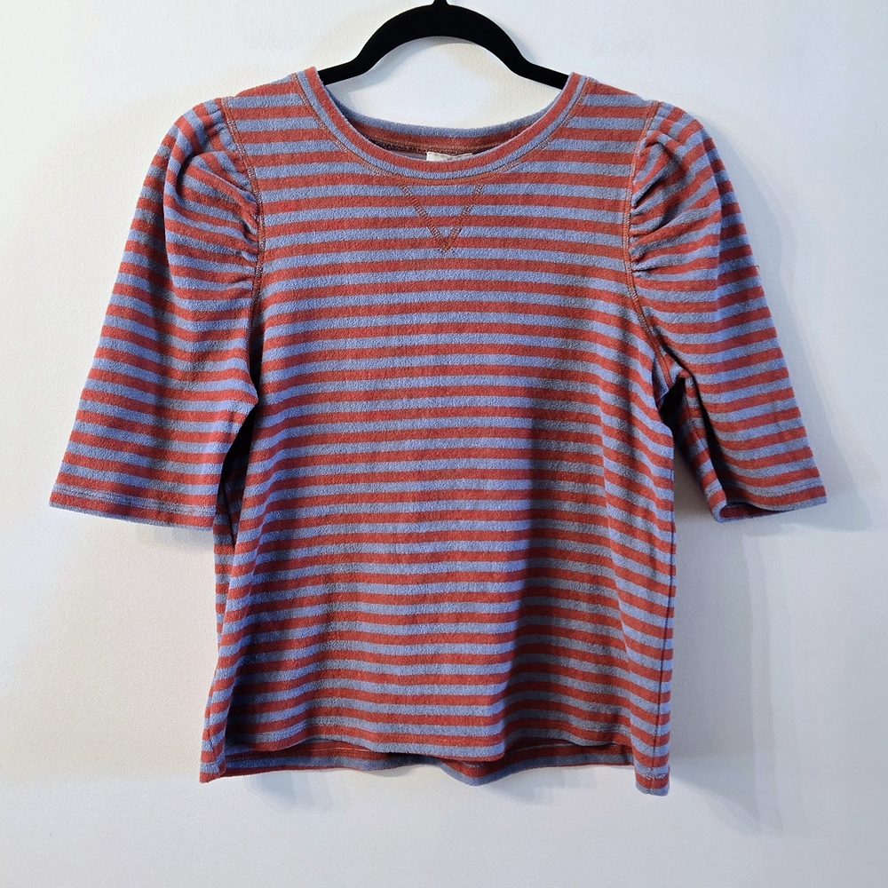 dRA Los Angeles NWT Striped Puff Sleeve Top